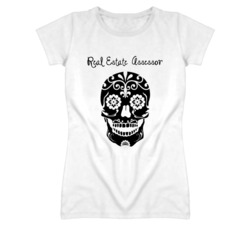 Real Estate Assessor Skull Design Cool Ladies T Shirt