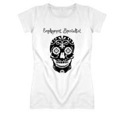 Employment Specialist Skull Design Cool Ladies T Shirt