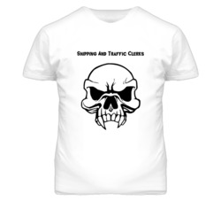 Shipping And Traffic Clerks Skull Design Mens T Shirt