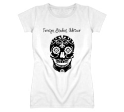 Foreign Student Adviser Skull Design Cool Ladies T Shirt