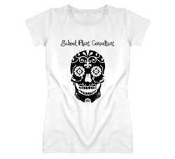 School Plant Consultant Skull Design Cool Ladies T Shirt