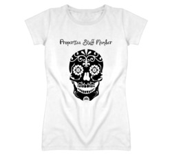 Properties Staff Member Skull Design Cool Ladies T Shirt