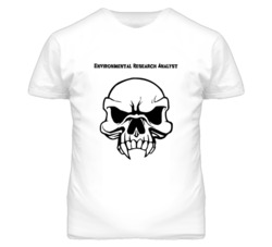 Environmental Research Analyst Skull Design Mens T Shirt