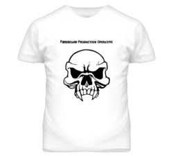 Fibreboard Production Operative Skull Design Mens T Shirt