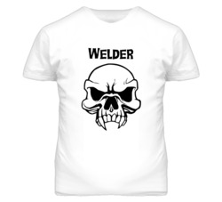 Welder Skull Design Mens T Shirt