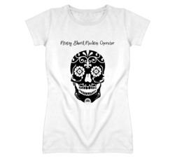 Mining Shovel Machine Operator Skull Design Cool Ladies T Shirt