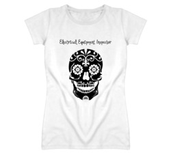 Electrical Equipment Inspector Skull Design Cool Ladies T Shirt