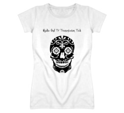 Radio And Tv Transmission Tech Skull Design Cool Ladies T Shirt