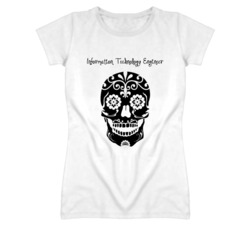 Information Technology Engineer Skull Design Cool Ladies T Shirt