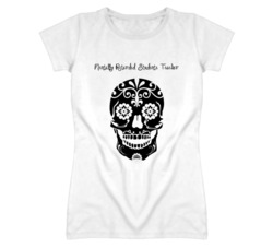 Mentally Retarded Students Teacher Skull Design Cool Ladies T Shirt