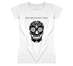 Nuclear Equipment Operation Technician Skull Design Ladies T Shirt