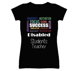 Disabled Students Teacher  Inspirational Words Success Occupation T Sh