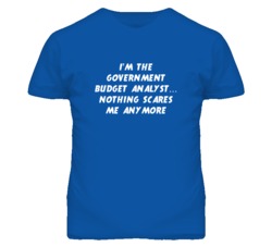 I'm the Government Budget Analyst Nothing Scares Me Anymore T Shirt