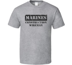 Construction Wireman Marines T Shirt