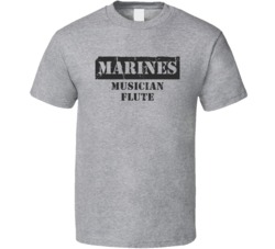 Musician Flute Marines T Shirt