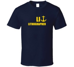 Lithographer LI US Navy T Shirt