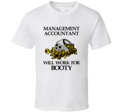 Pirate Management Accountant Work For Booty Occupation T Shirt