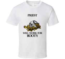 Pirate Priest Work For Booty Occupation T Shirt
