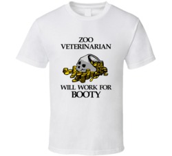 Pirate Zoo Veterinarian Work For Booty Occupation T Shirt
