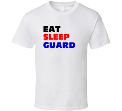 Eat Sleep Guard Watchwoman T Shirt