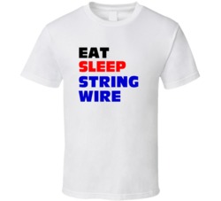 Eat Sleep String Wire Electrician T Shirt