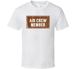 Air Crew Member Vintage Look Distressed Wood Texture T Shirt
