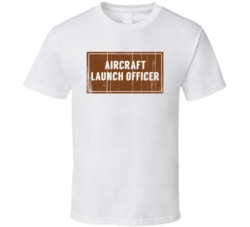 Aircraft Launch Officer Vintage Look Distressed Wood Texture T Shirt