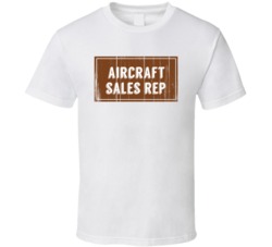 Aircraft Sales Rep Vintage Look Distressed Wood Texture T Shirt