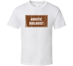 Aquatic Biologist Vintage Look Distressed Wood Texture T Shirt
