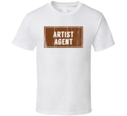 Artist Agent Vintage Look Distressed Wood Texture T Shirt