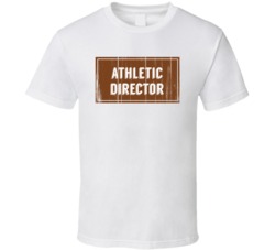 Athletic Director Vintage Look Distressed Wood Texture T Shirt
