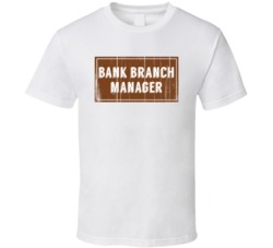 Bank Branch Manager Vintage Look Distressed Wood Texture T Shirt