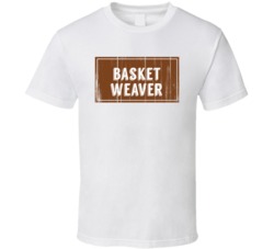 Basket Weaver Vintage Look Distressed Wood Texture T Shirt