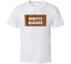 Benefits Manager Vintage Look Distressed Wood Texture T Shirt