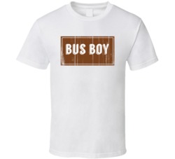 Bus Boy Vintage Look Distressed Wood Texture T Shirt