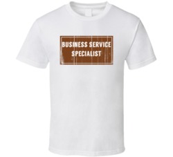 Business Service Specialist Vintage Look Distressed Wood T Shirt