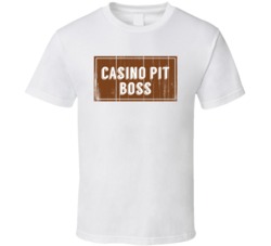 Casino Pit Boss Vintage Look Distressed Wood Texture T Shirt