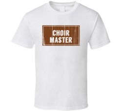 Choir Master Vintage Look Distressed Wood Texture T Shirt
