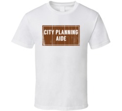 City Planning Aide Vintage Look Distressed Wood Texture T Shirt