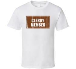 Clergy Member Vintage Look Distressed Wood Texture T Shirt