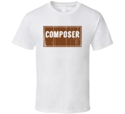 Composer Vintage Look Distressed Wood Texture T Shirt