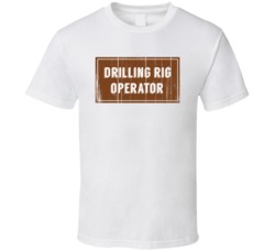 Drilling Rig Operator Vintage Look Distressed Wood Texture T Shirt