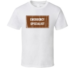 Emergency Specialist Vintage Look Distressed Wood Texture T Shirt