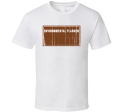 Environmental Planner Vintage Look Distressed Wood Texture T Shirt