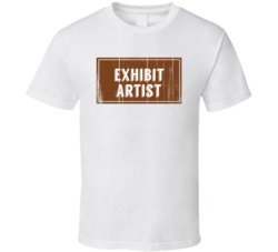 Exhibit Artist Vintage Look Distressed Wood Texture T Shirt