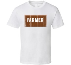 Farmer Vintage Look Distressed Wood Texture T Shirt