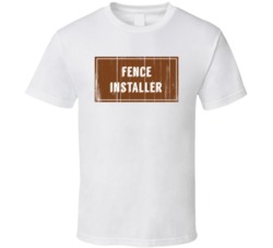 Fence Installer Vintage Look Distressed Wood Texture T Shirt