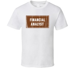Financial Analyst Vintage Look Distressed Wood Texture T Shirt