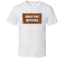 Forest Fire Inspector Vintage Look Distressed Wood Texture T Shirt