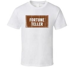Fortune Teller Vintage Look Distressed Wood Texture T Shirt